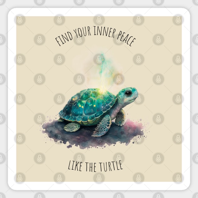 Watercolor Turtle | Tortoise | Motivational Quotes Sticker by T-signs